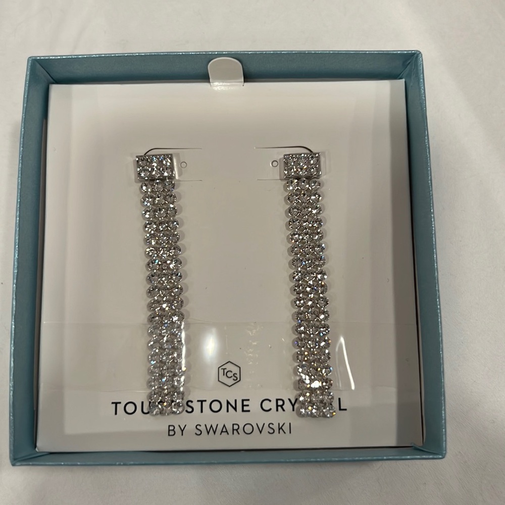 Touchstone crystal by Swarovski earrings